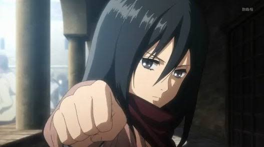 Plantilla de meme Mikasa Ackerman Brofist