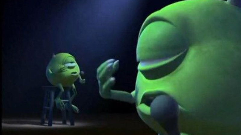 Plantilla de meme Mike Wazowski Singing