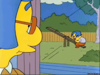 Plantilla de meme Milhouse on the Seesaw