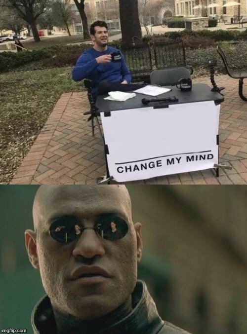 Plantilla de meme Mind changed by Matrix Morpheus