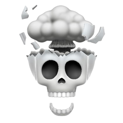 Plantilla de meme mindblown skull