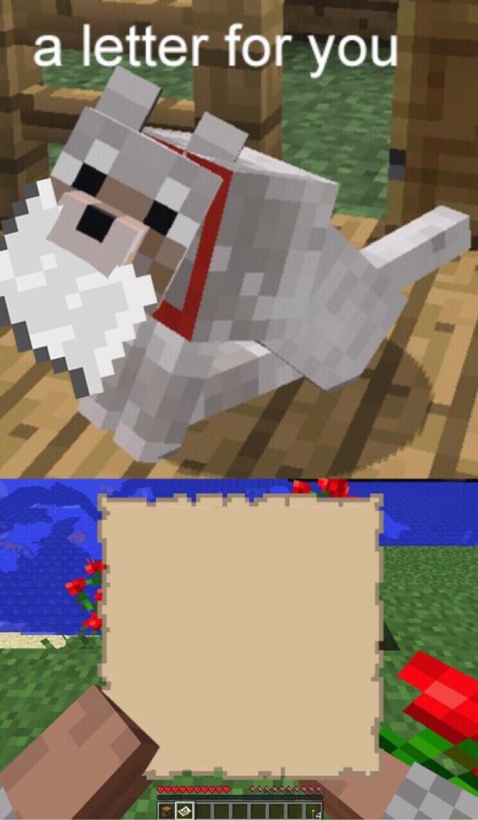 Plantilla de meme Minecraft Mail