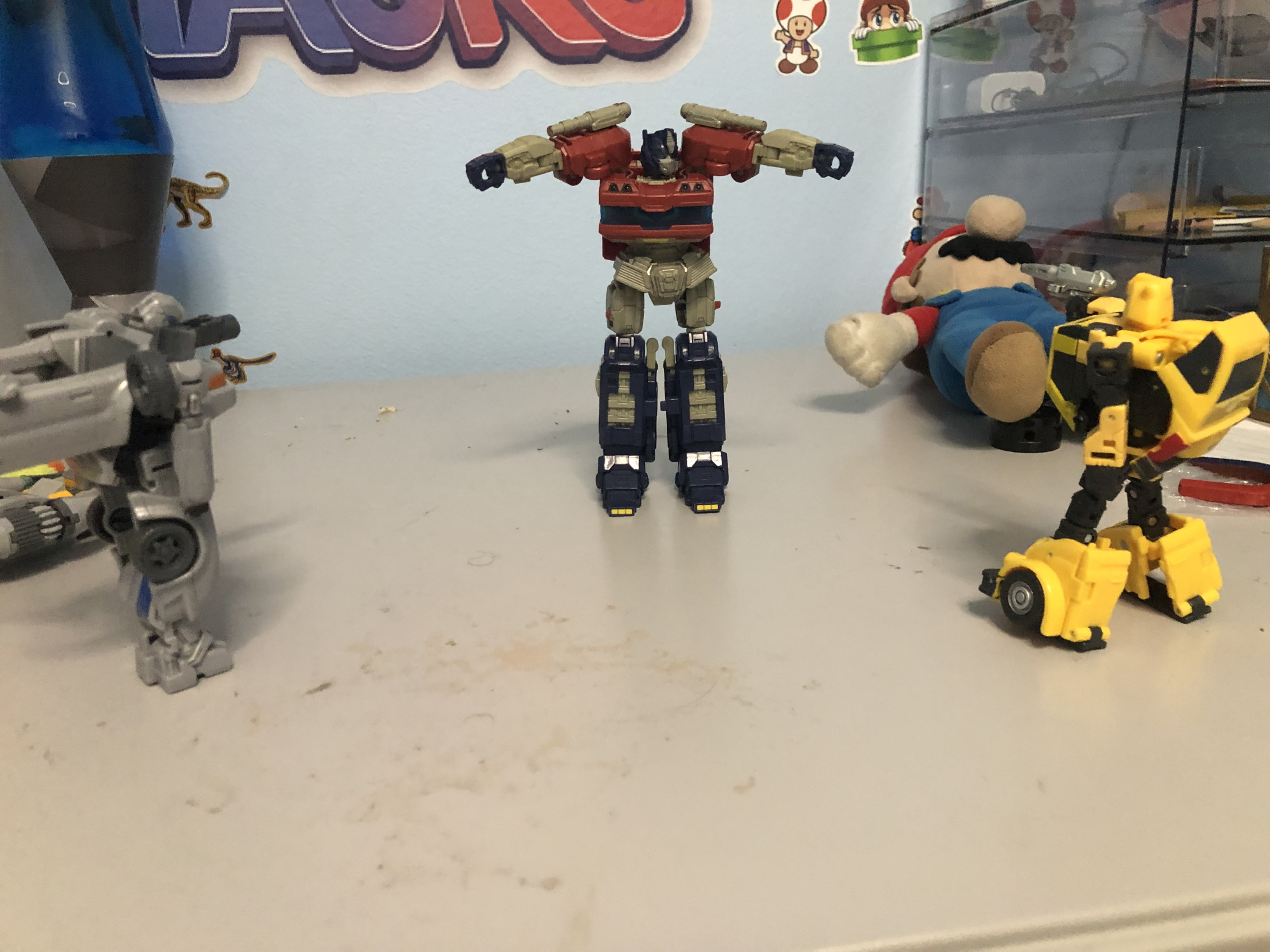 Mirage vs Optimus Prime vs Bumblebee meme template
