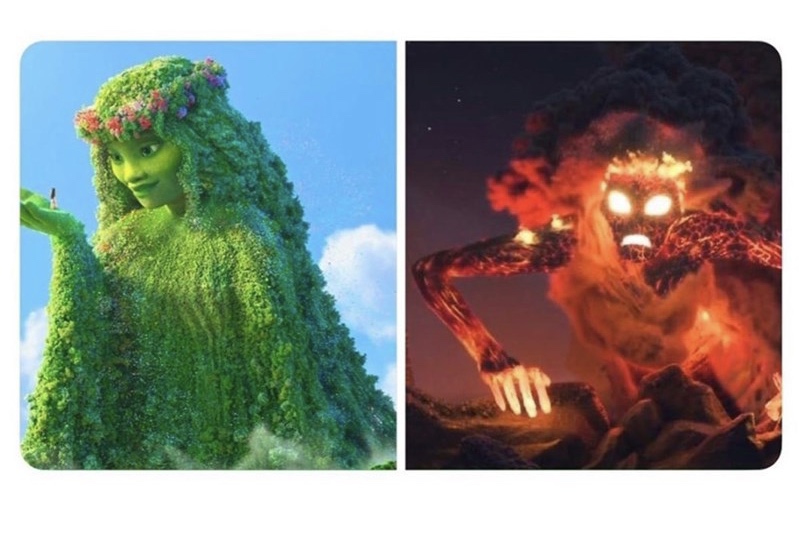 Plantilla de meme Moana Te Fiti