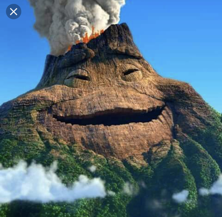 Plantilla de meme Moana volcano