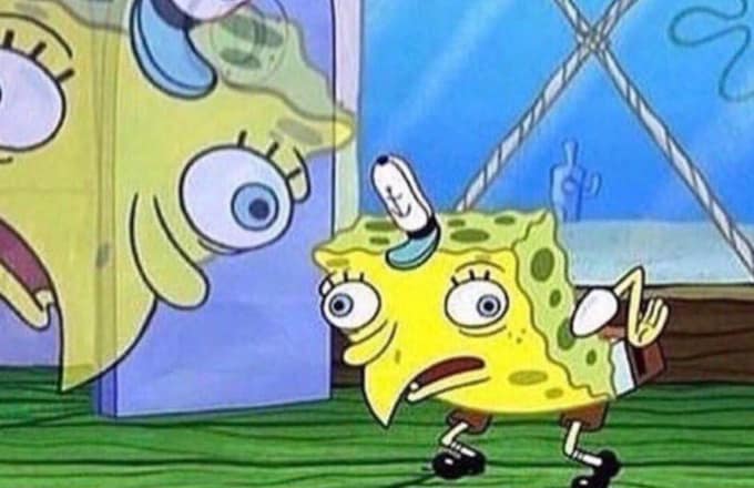 Plantilla de meme Mocking Spongebob