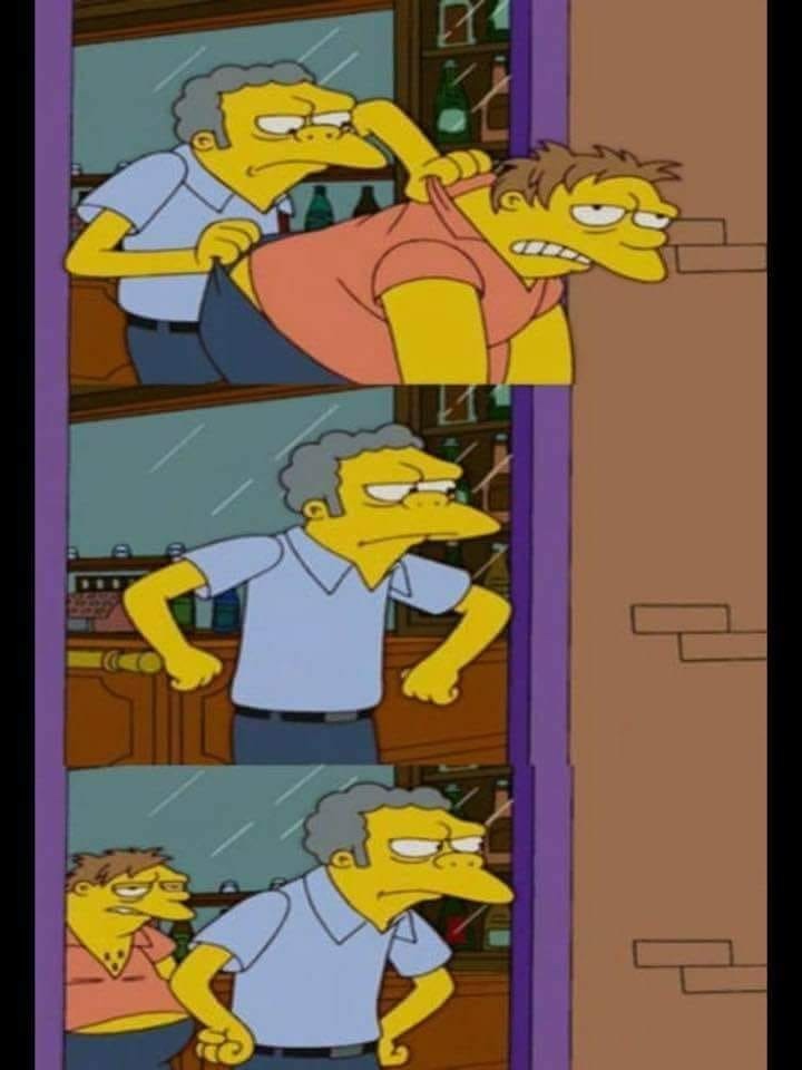 Moe and Barney meme template