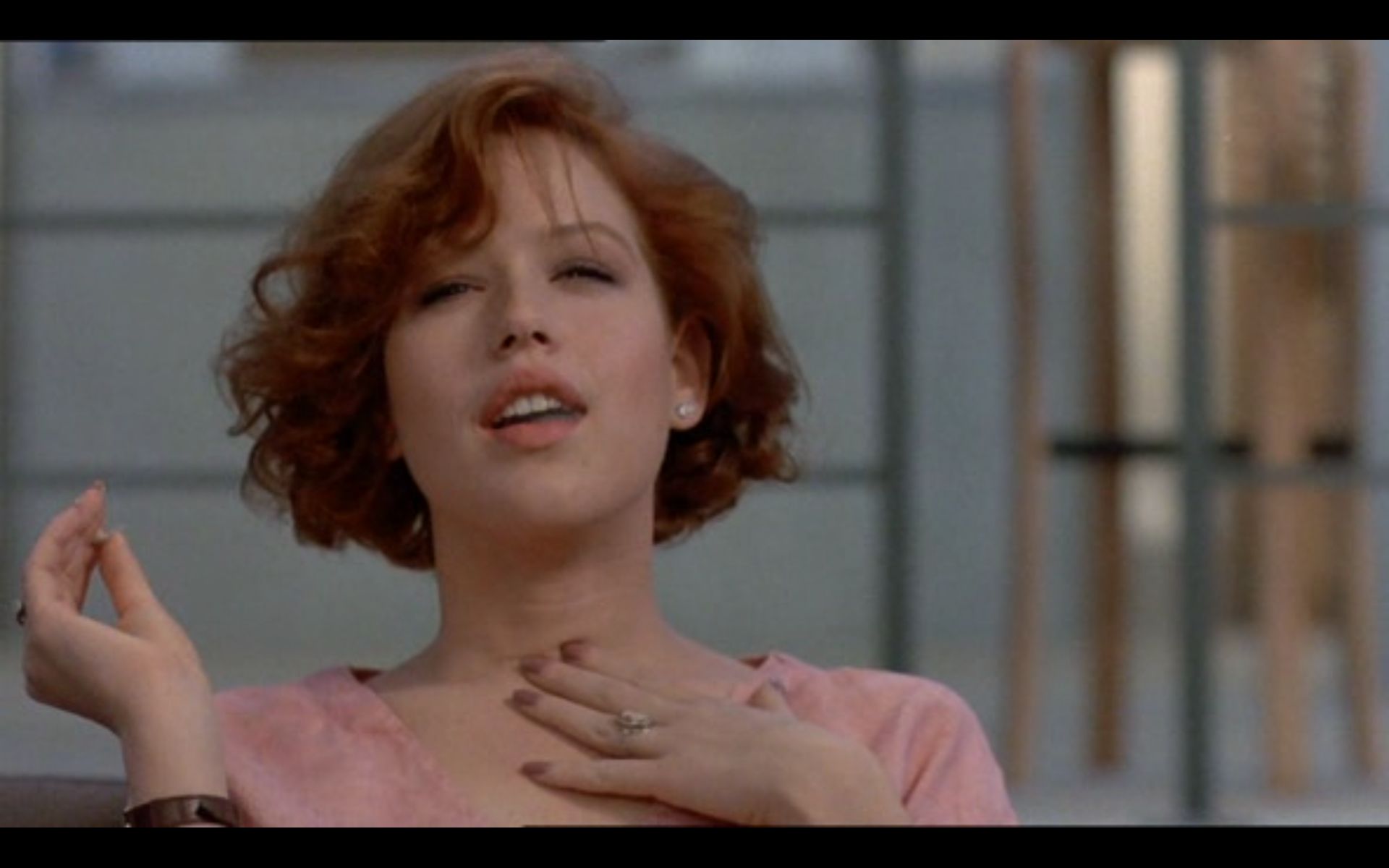 Molly Ringwald smoking meme template