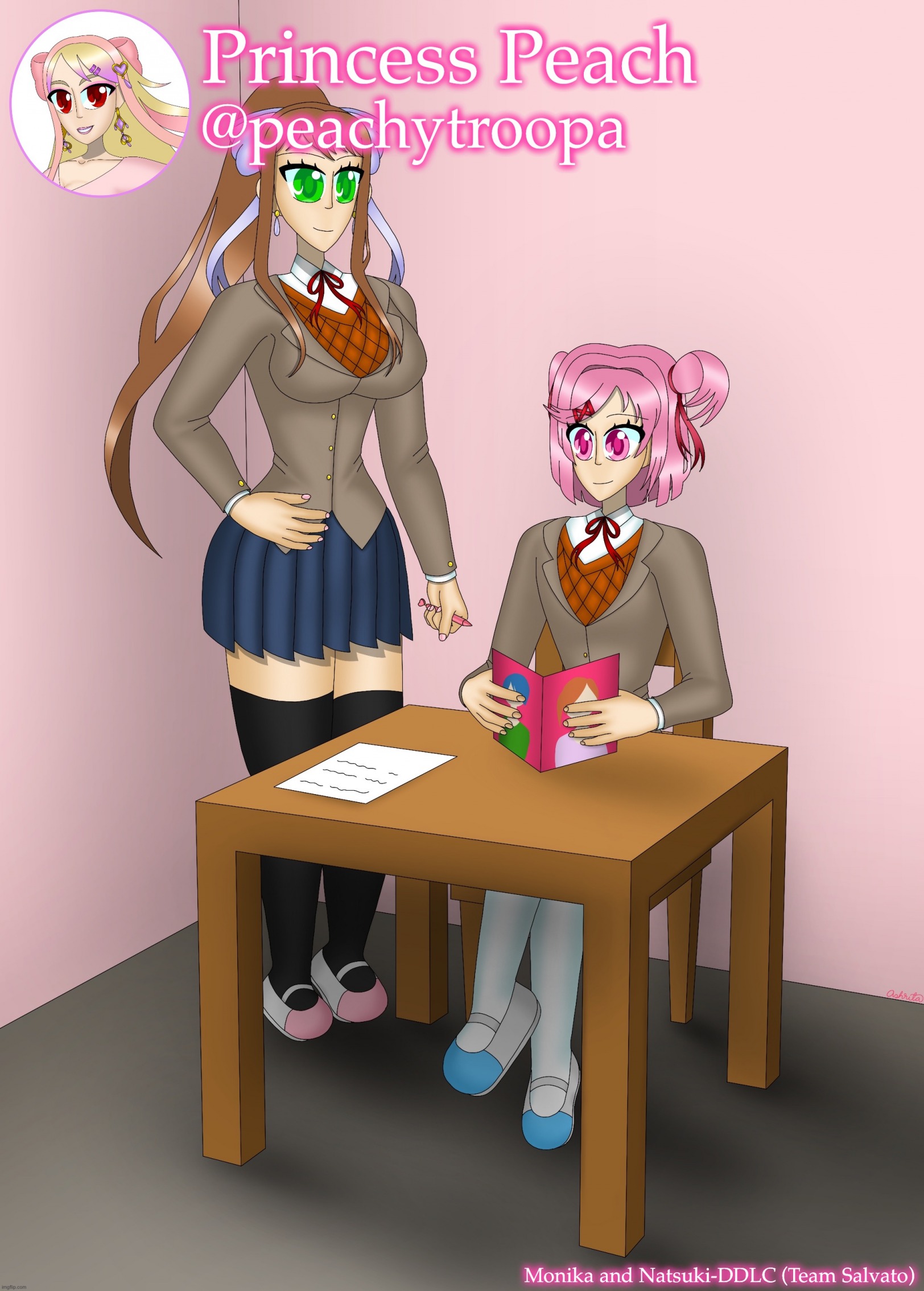 Plantilla de meme Monika and Natsuki