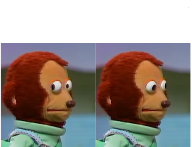 Plantilla de meme Monkey puppet looking away good quality