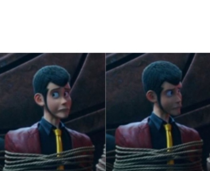 Plantilla de meme Monkey Puppet: Lupin III Version