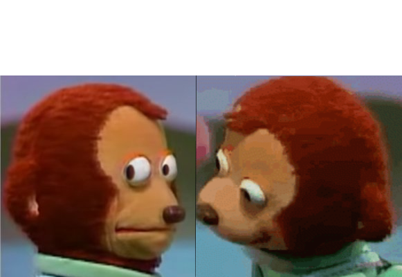 Plantilla de meme monkey puppet the 2nd