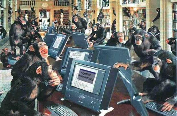 Plantilla de meme Monkeys on typewriters