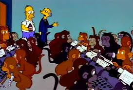 Plantilla de meme Monkeys typewriter