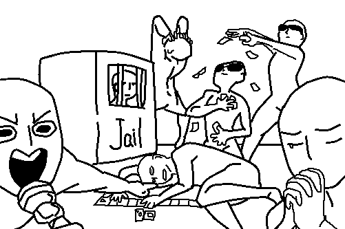 Plantilla de meme Monopoly Jail Meme