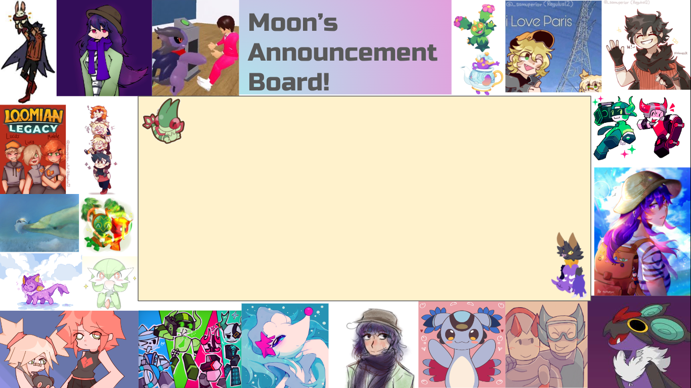 Template meme Moon's Announcement Board!