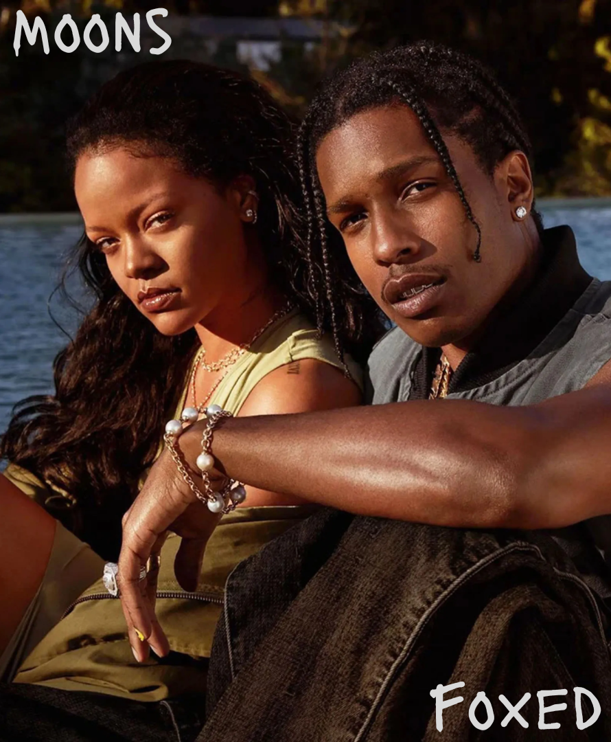 Plantilla de meme moons n foxed - asap and rihanna