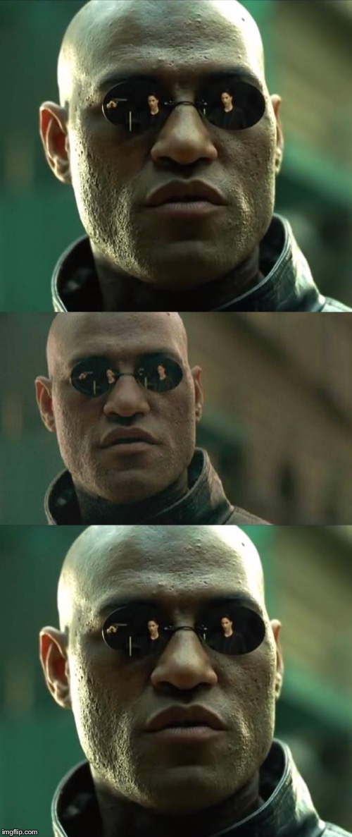 Template meme Morpheus 3-panel