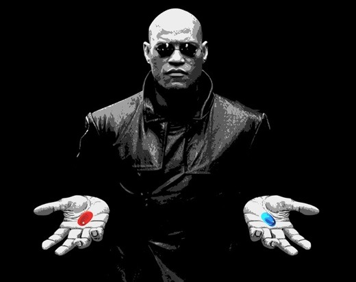 Template meme morpheus matrix blue pill red pill