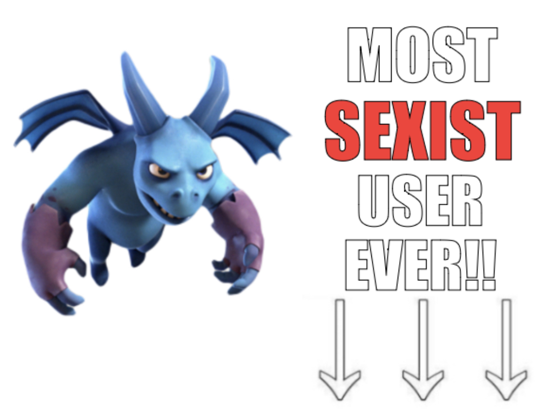 Plantilla de meme most sexist user ever!!