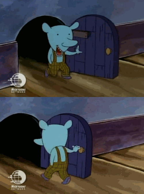 Template meme mouse entering and leaving