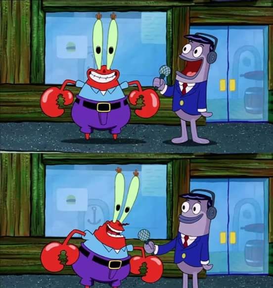 Template meme Mr. Crabs money