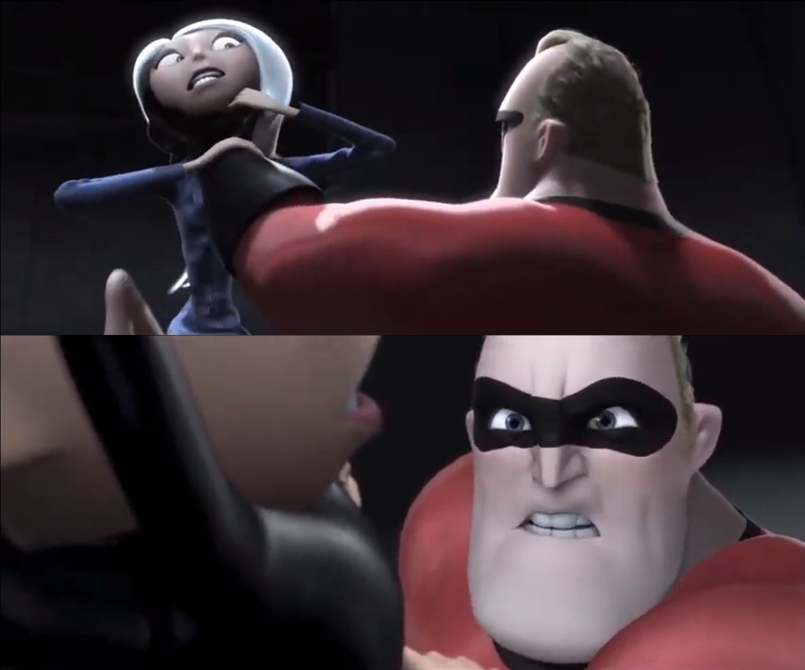 Mr Incredible really mad meme template