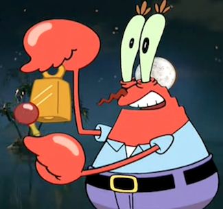 Template meme Mr Krabs Bell