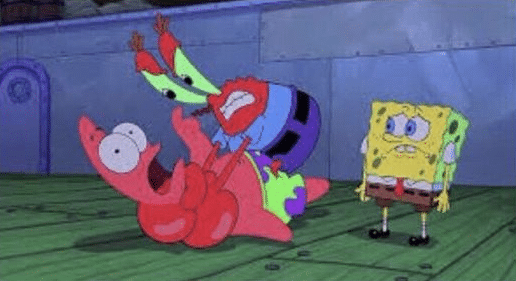 Plantilla de meme Mr. Krabs Choking Patrick