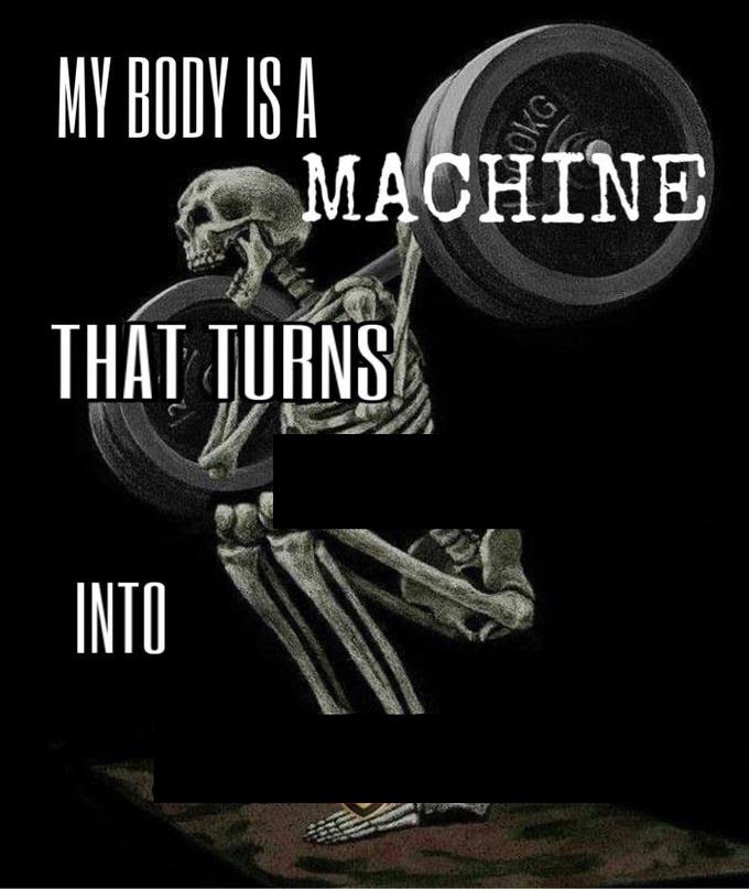 My body is a machine that turns meme template