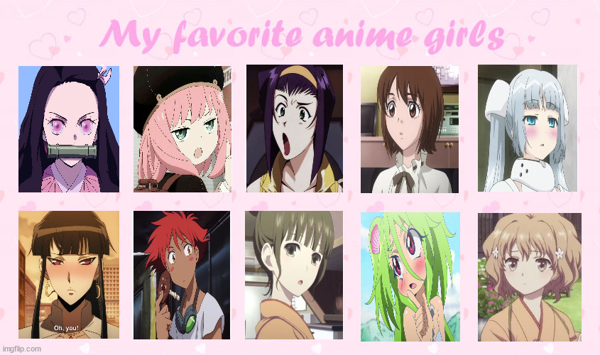 Template meme my favorite anime girls