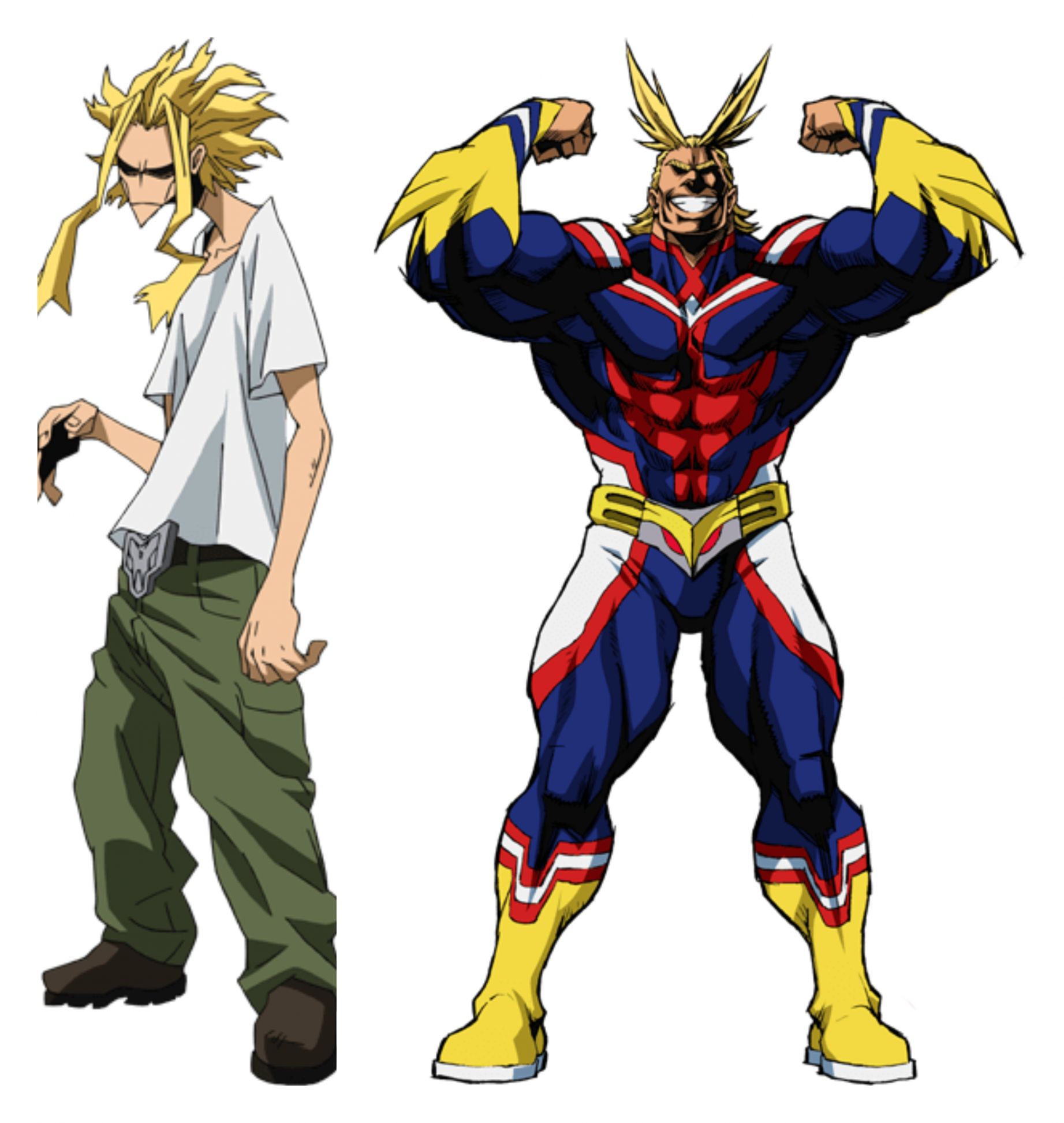 Template meme My Hero Academia All Might Weak vs Strong