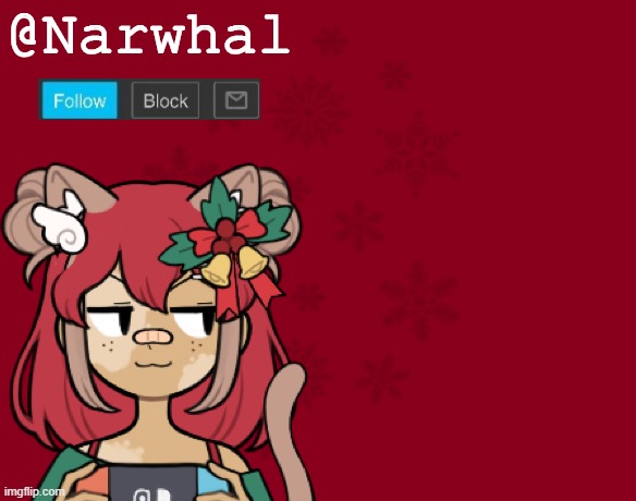 Narwhal's Christmas Announcement template meme template