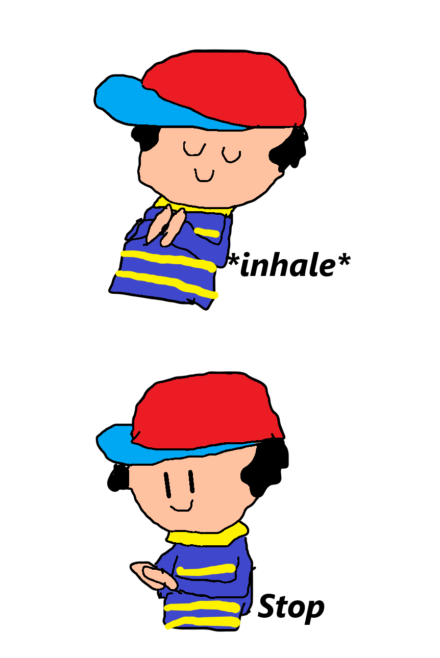 Plantilla de meme Ness inhale