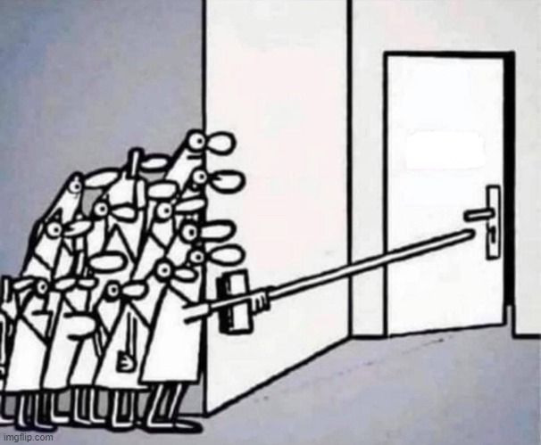 Template meme New Year door