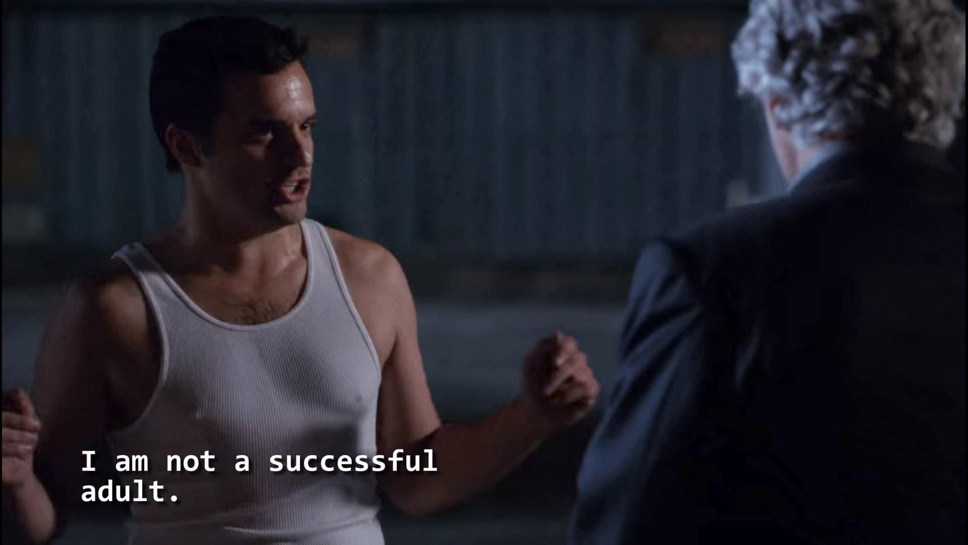 Template meme Nick Miller I am not a successful adult