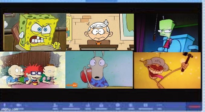 Template meme Nicktoons Zoom call meeting