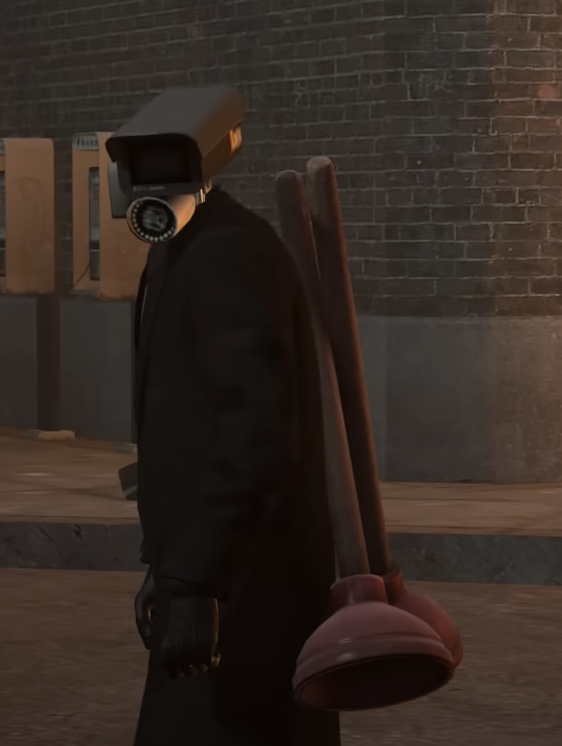 Template meme Ninja cameraman skibidi toilet