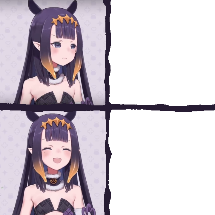 Template meme Ninomae Ina'nis Drake Meme