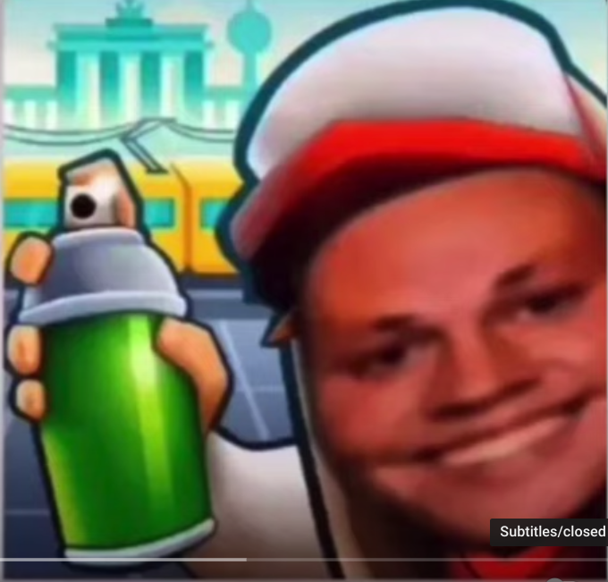 Plantilla de meme noah beck x subway surfers