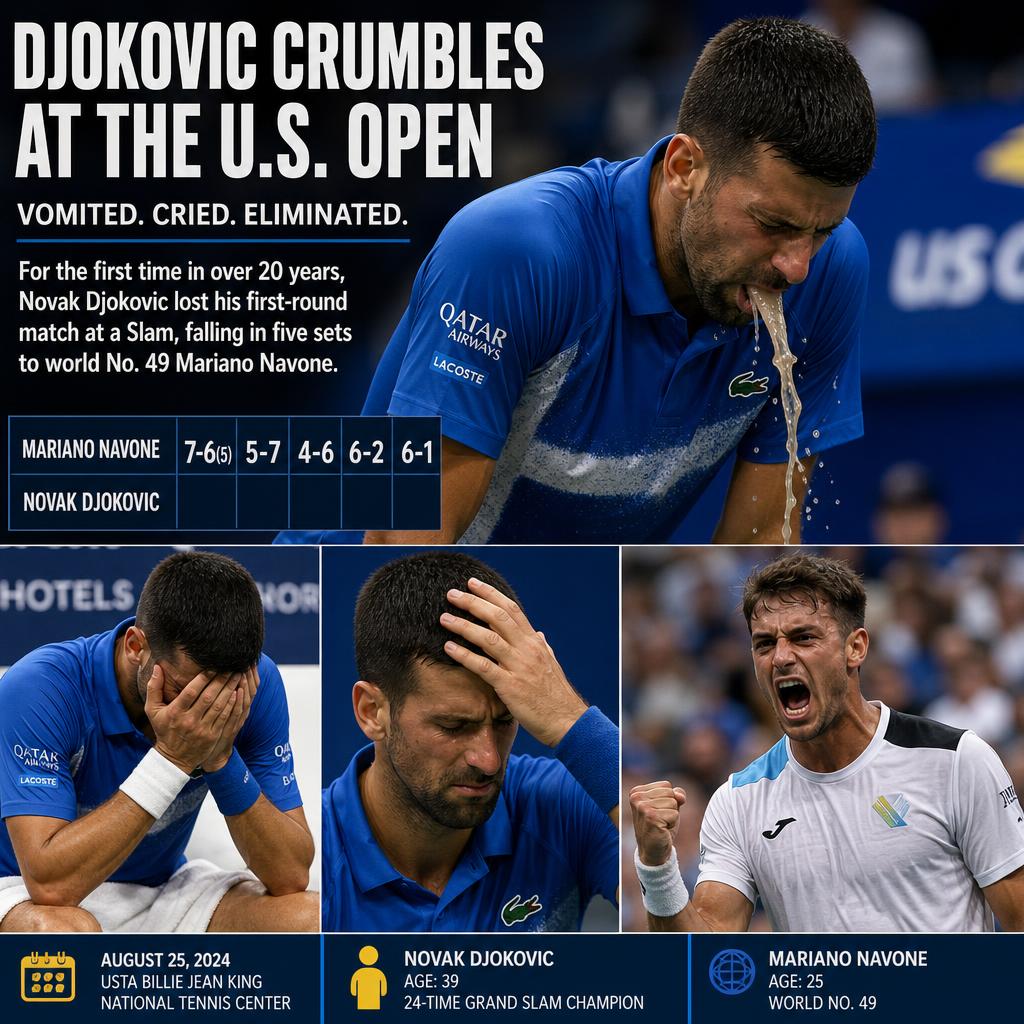 Template meme Novak Djokovic Pukes And Crumbles At The U.S. Open The 39-year-o