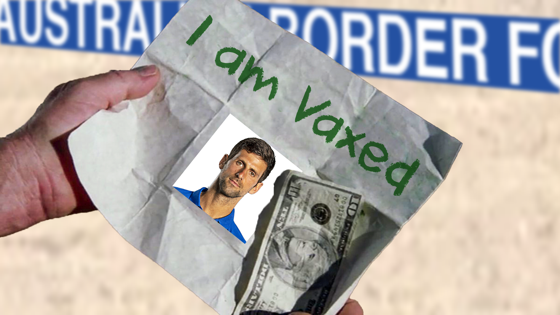 Plantilla de meme Novak Djokovic Vaccination Certificate