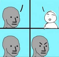 Plantilla de meme NPC Angry 4 Panel