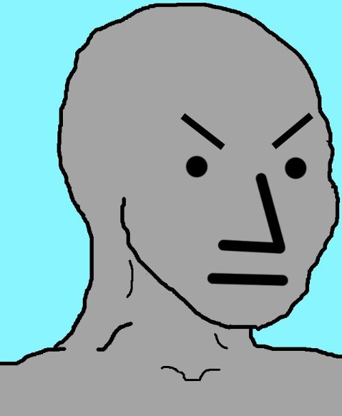 Plantilla de meme NPC meme angry