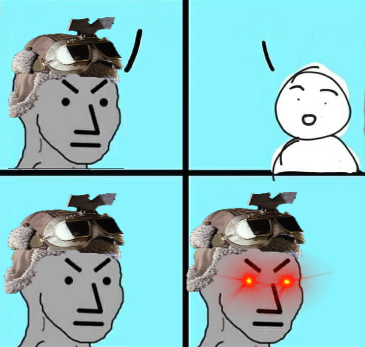Plantilla de meme NPC Meme Arc Raider Angry