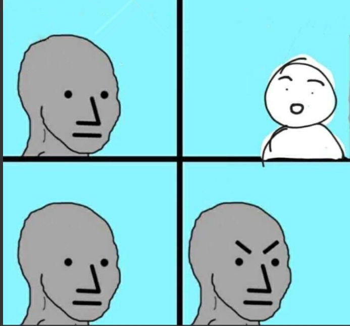 Plantilla de meme Npc meme without lines