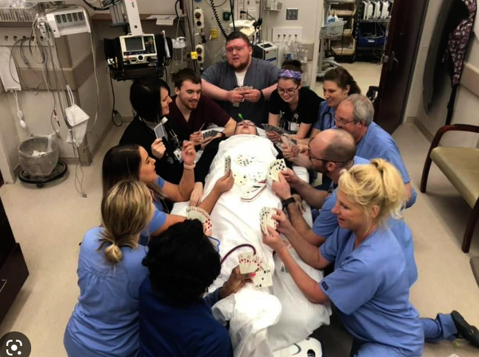 Template meme nurses playing poker meme
