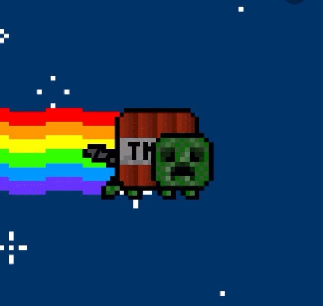 Template meme Nyan Creeper