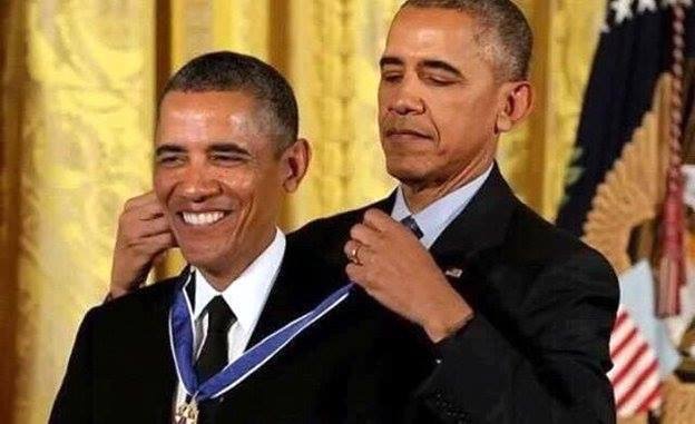 Plantilla de meme Obama self award