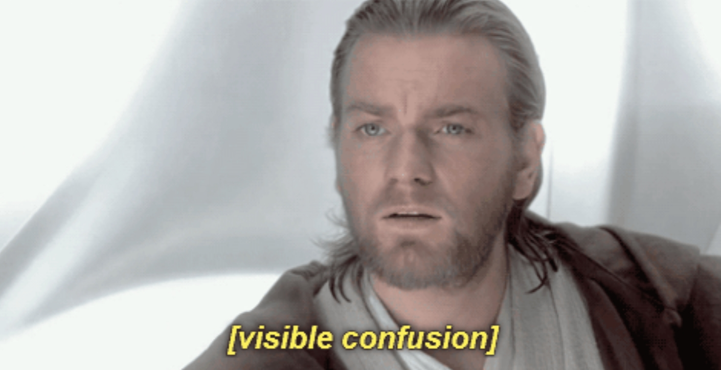Plantilla de meme Obi-Wan Visible Confusion